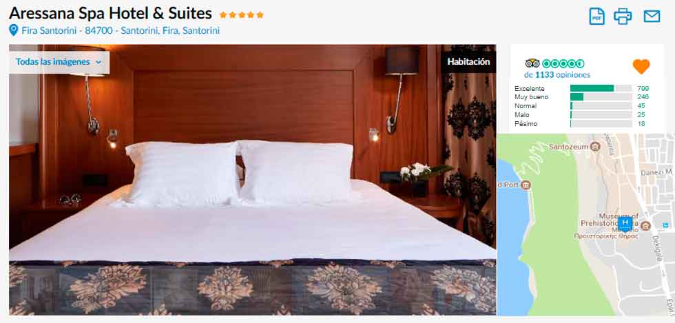 Foto del hotel aressana hotel santorini bidtravel